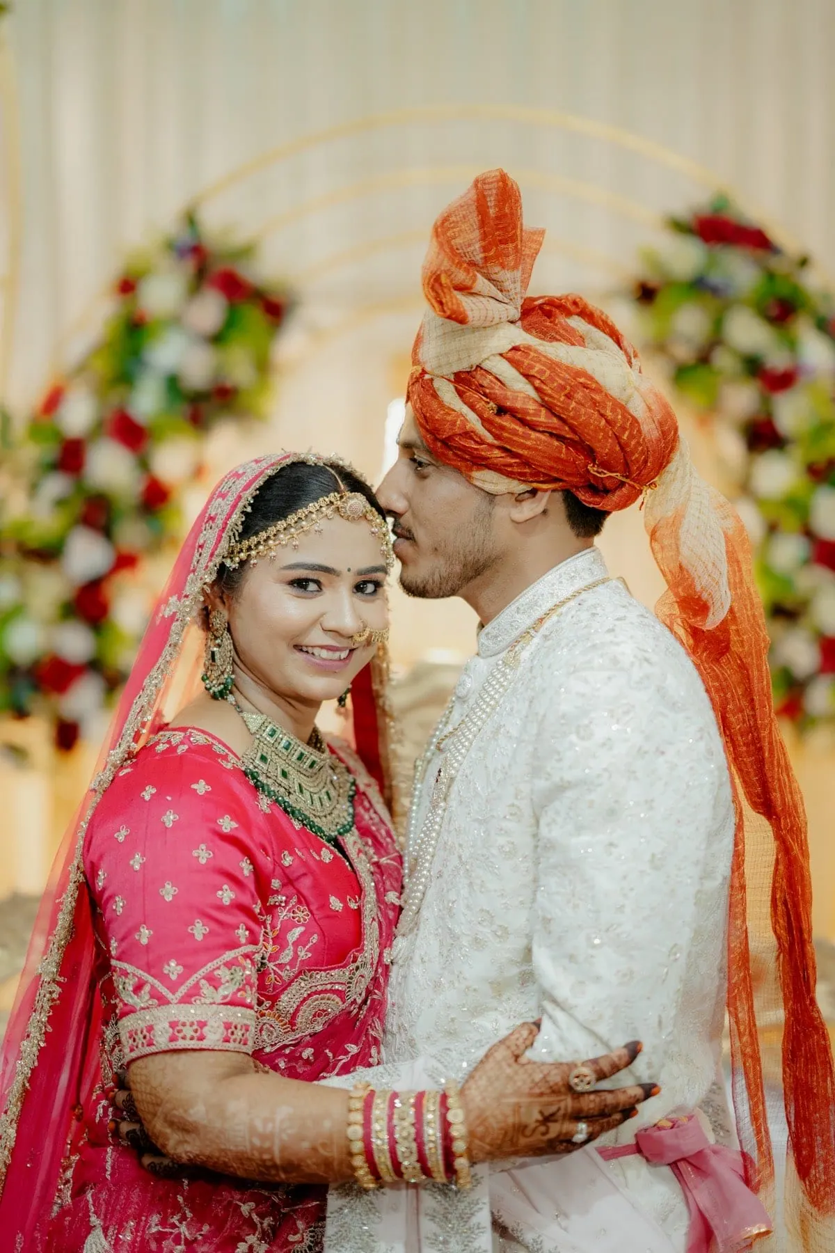 Bride and groom wedding portrait